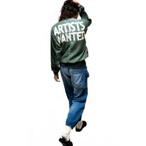 NEW FREECITY matte satin airjump jacket in surplus green